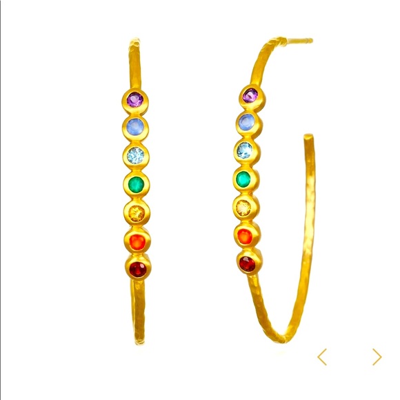 Satya Jewelry Jewelry - Chakra ✨ Gold Gem Earrings